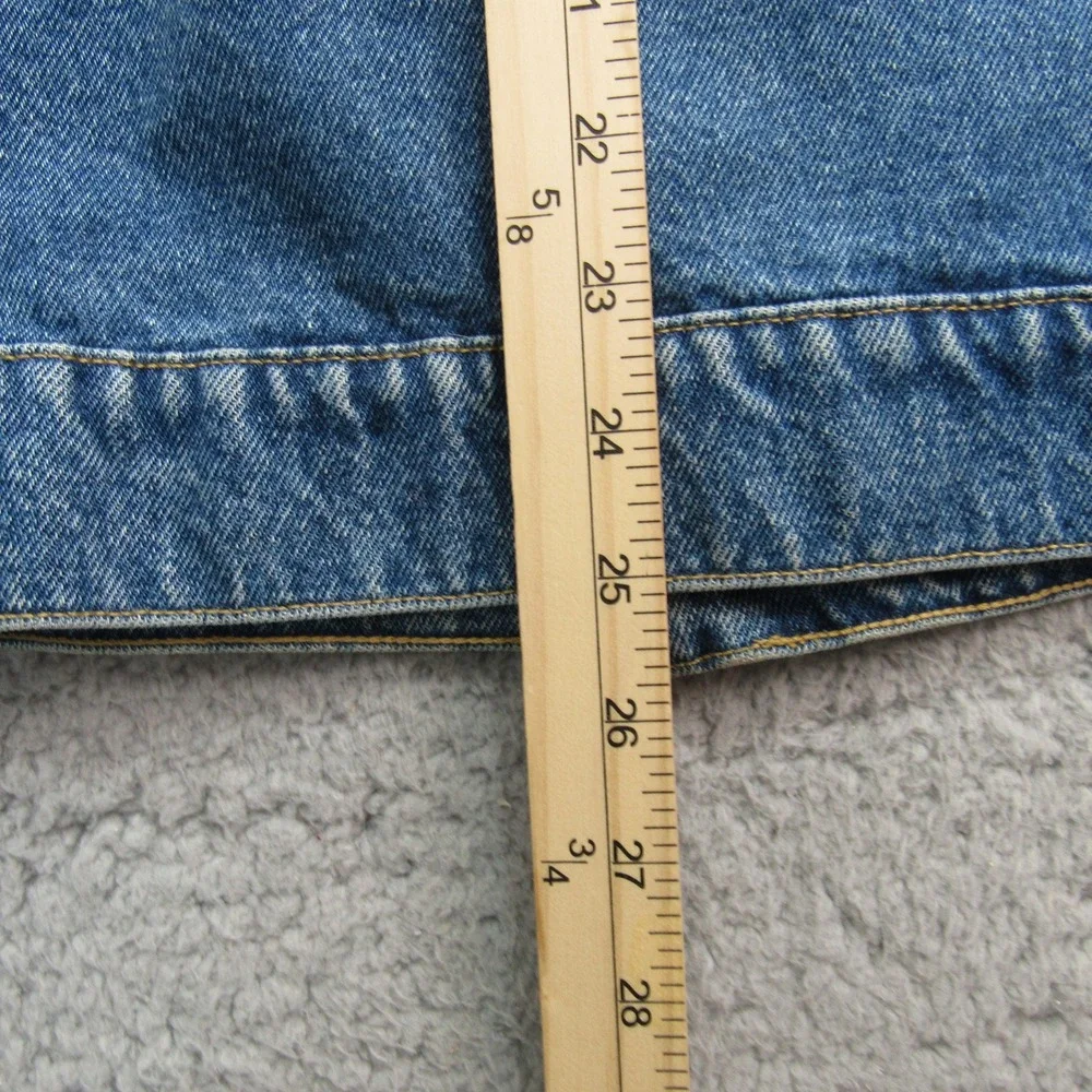 Wrangler Hero Mens Denim Trucker Jacket‎ Medium Wash Blue Cotton Size M RN15101